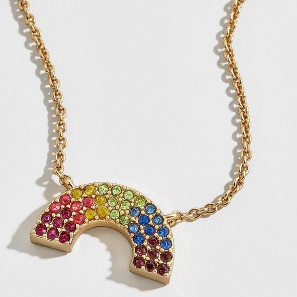 BaubleBar Delicate Rainbow Pride Necklace